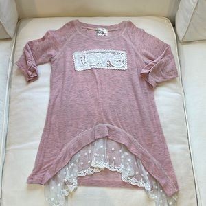 Jenna & Jessie pink love tunic, 10/12